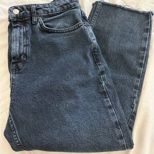 Topshop peite straight-leg jeans